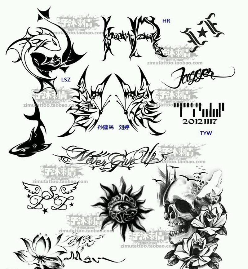 近期 客户定制 设计作品 集合纹身图片_原创手稿插画纹身图案