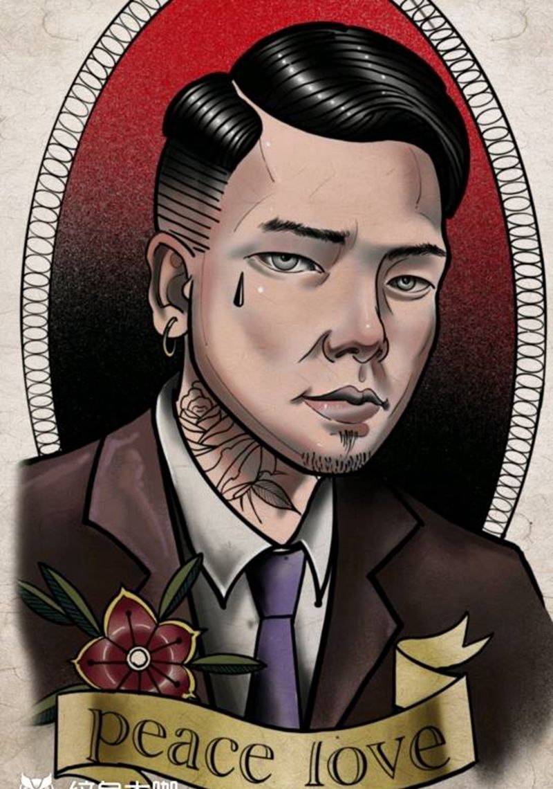 变身奥义复古school肖像纹身图片_Old SchoolNew School纹身图案