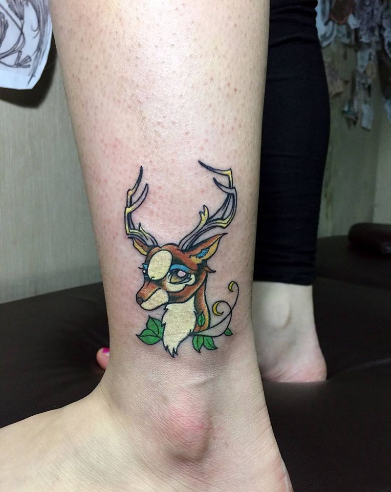 小鹿纹身图片