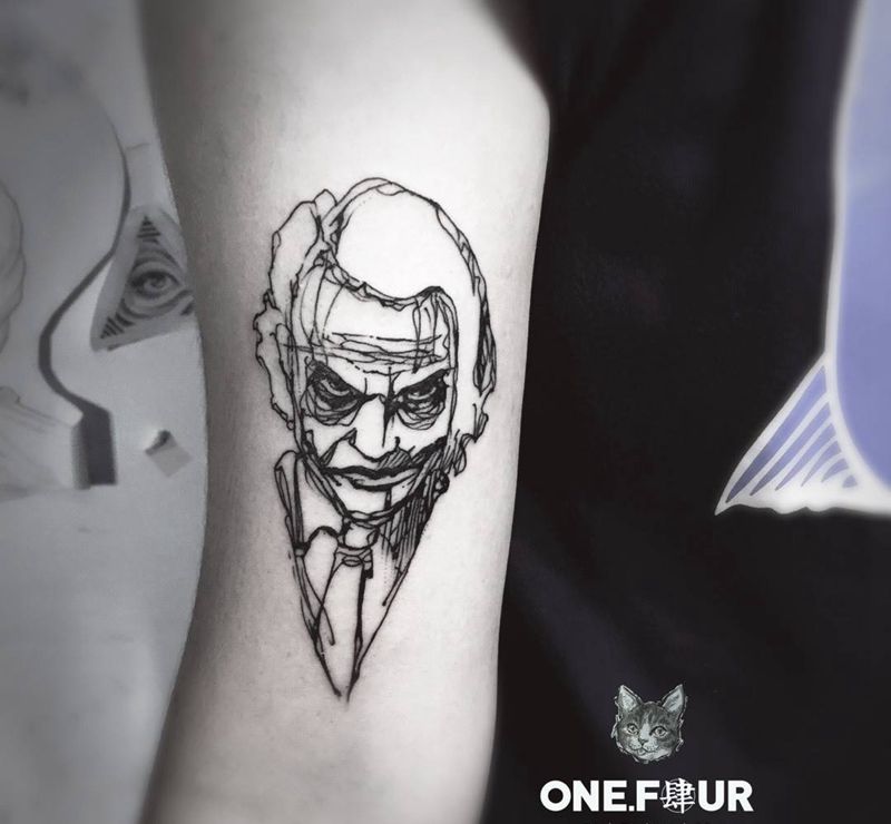 joker纹身图片