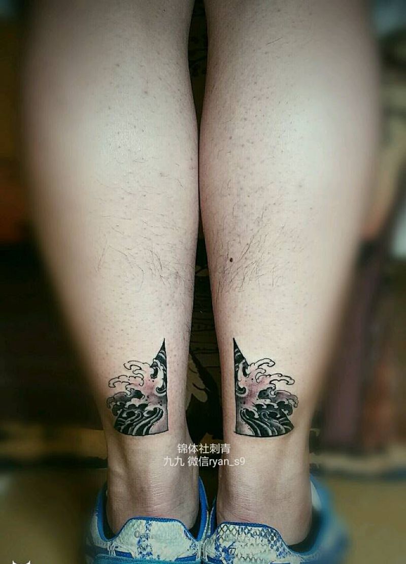  踏浪纹身图片