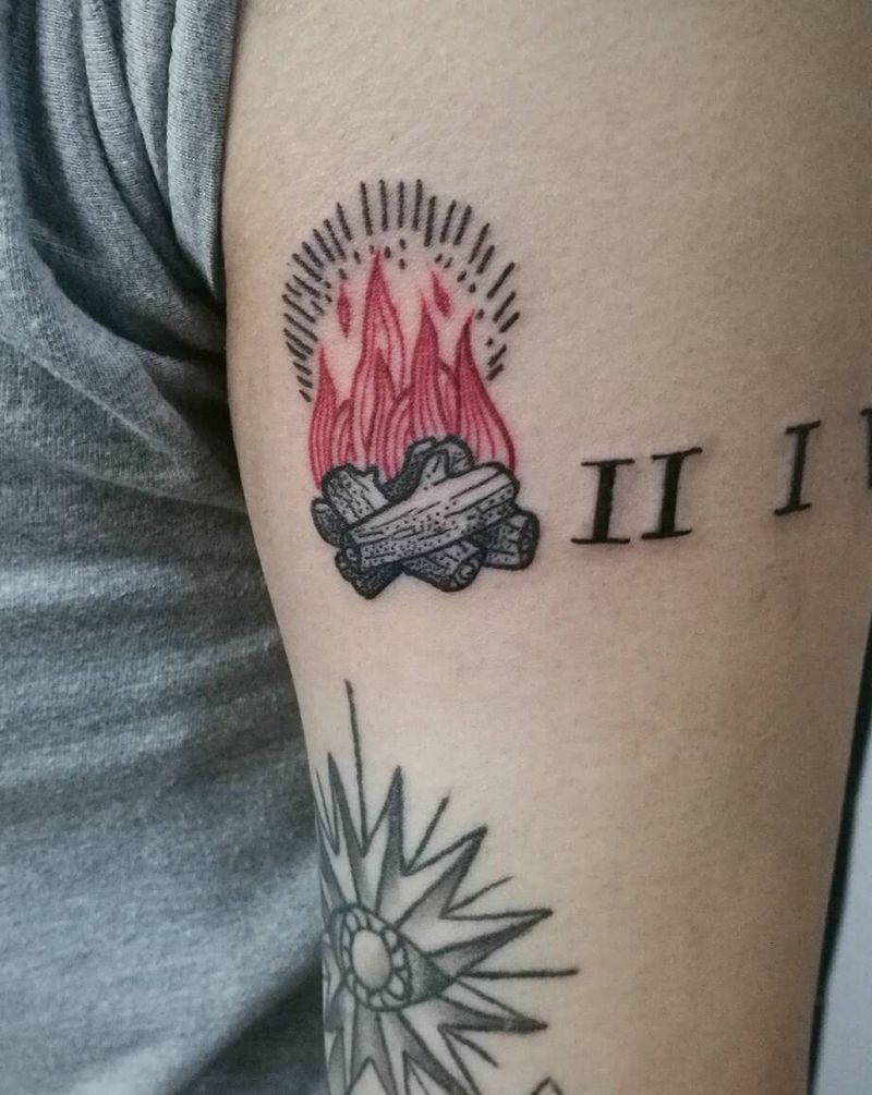 火堆纹身图片