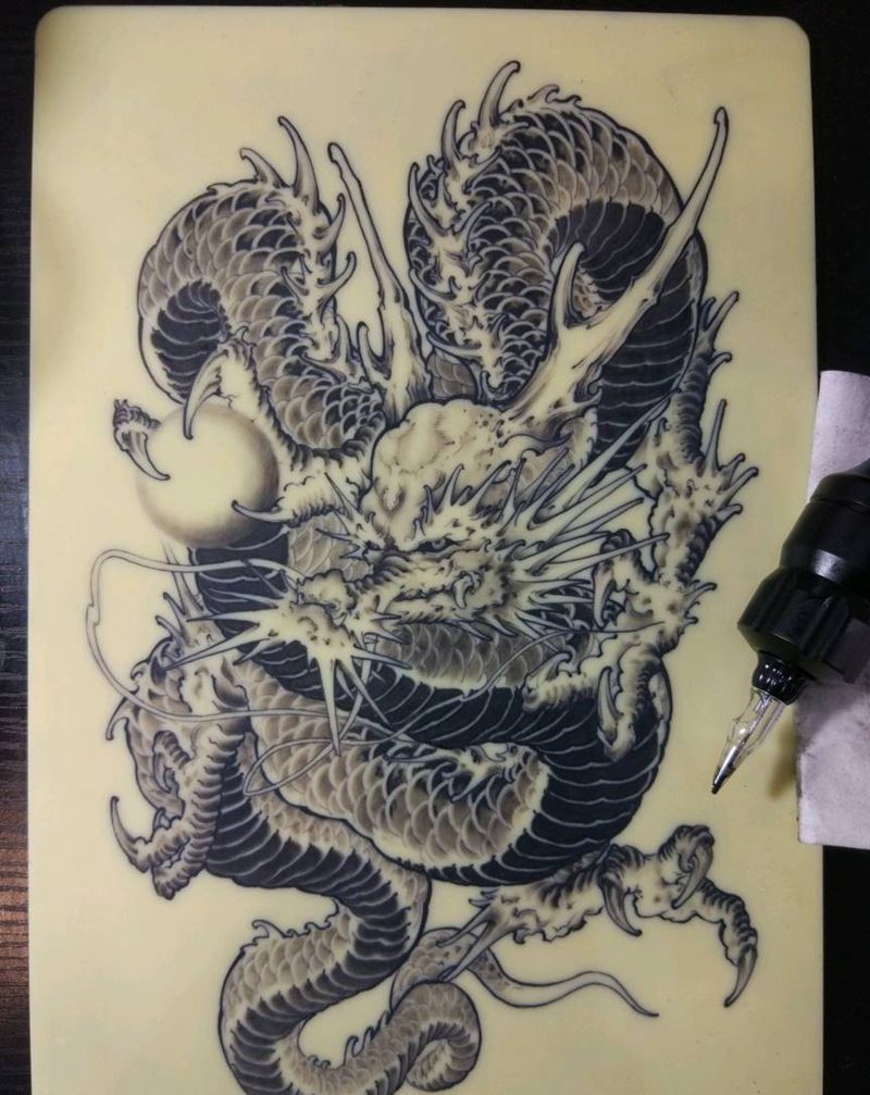 练习皮新传统纹身图片