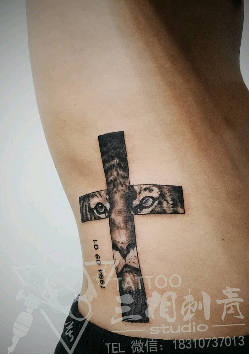 原创｜腰有猛虎纹身图片