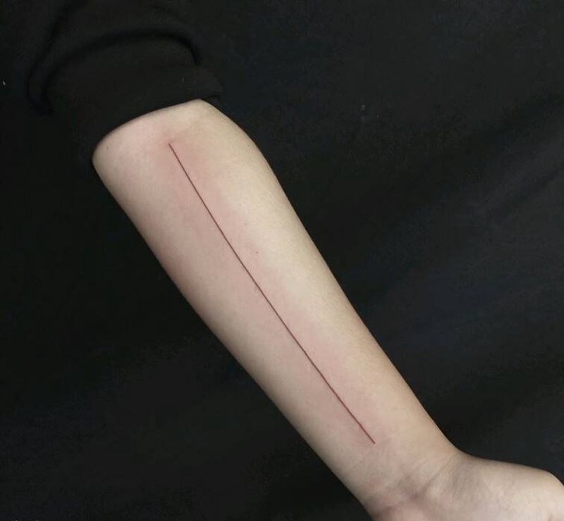 直线纹身纹身图片