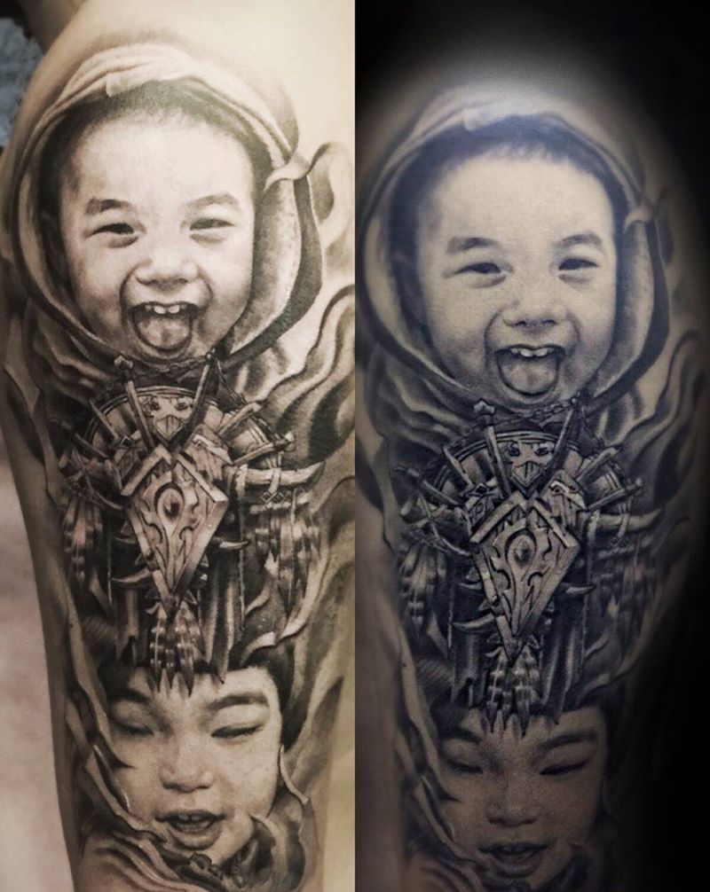 恢复前后纹身图片