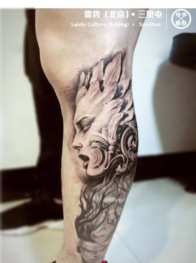 未完成纹身图片