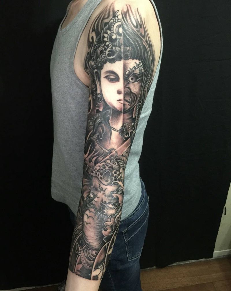 一念之间、象神纹身图片