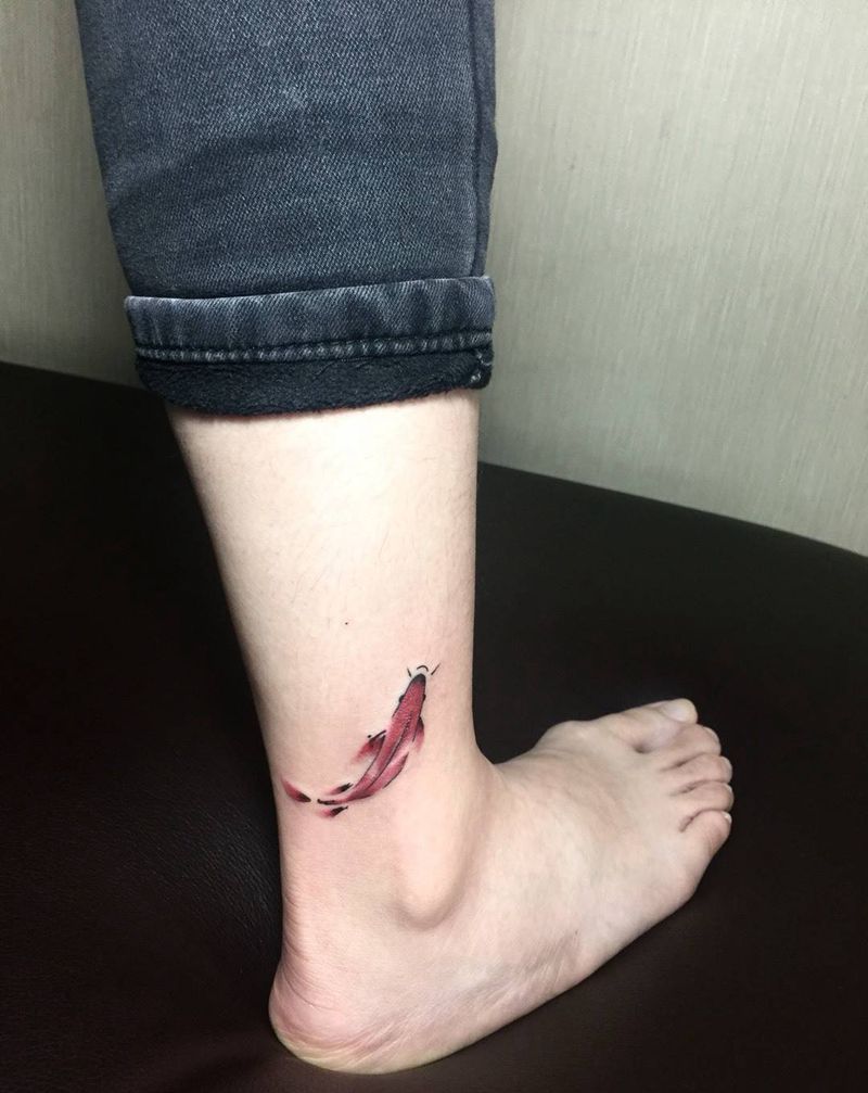 一条小小鱼纹身图片