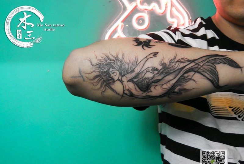 美人鱼 修改纹身图片