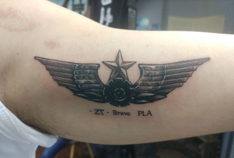 陆军徽章纹身图片_手臂纹身图案