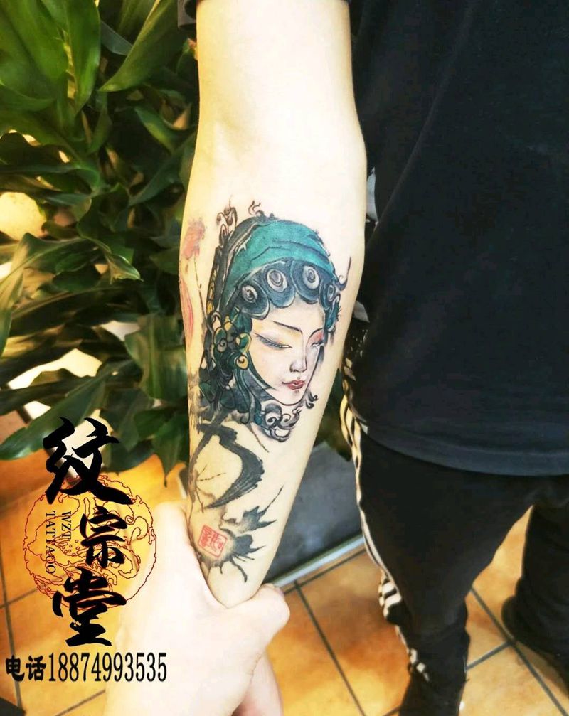 添加遮盖纹身纹身图片_手部水墨纹身图案