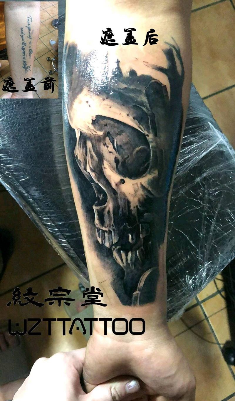 遮盖纹身纹身图片_手部欧美写实纹身图案