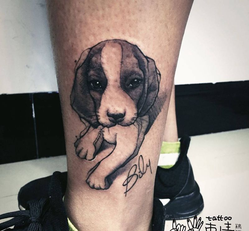 dog纹身图片