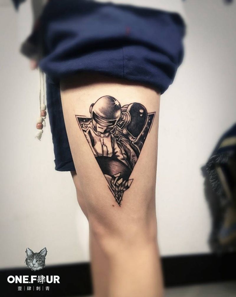 daft punk纹身图片_原创纹身图案