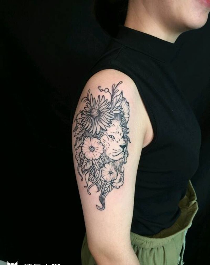 小狮子纹身图片