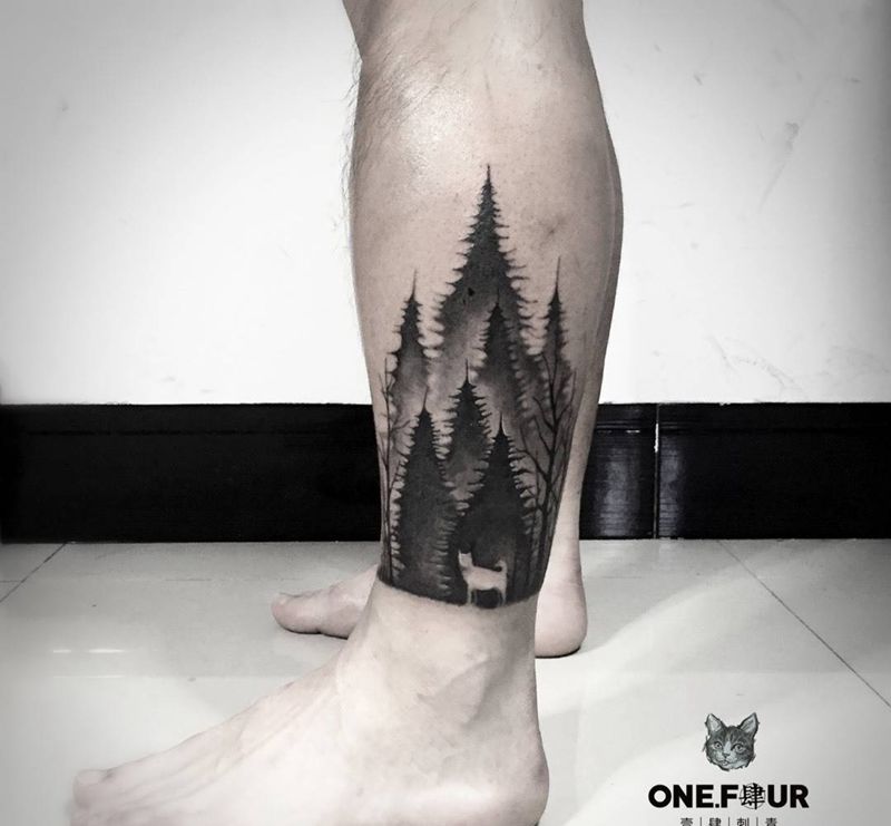 森林纹身图片