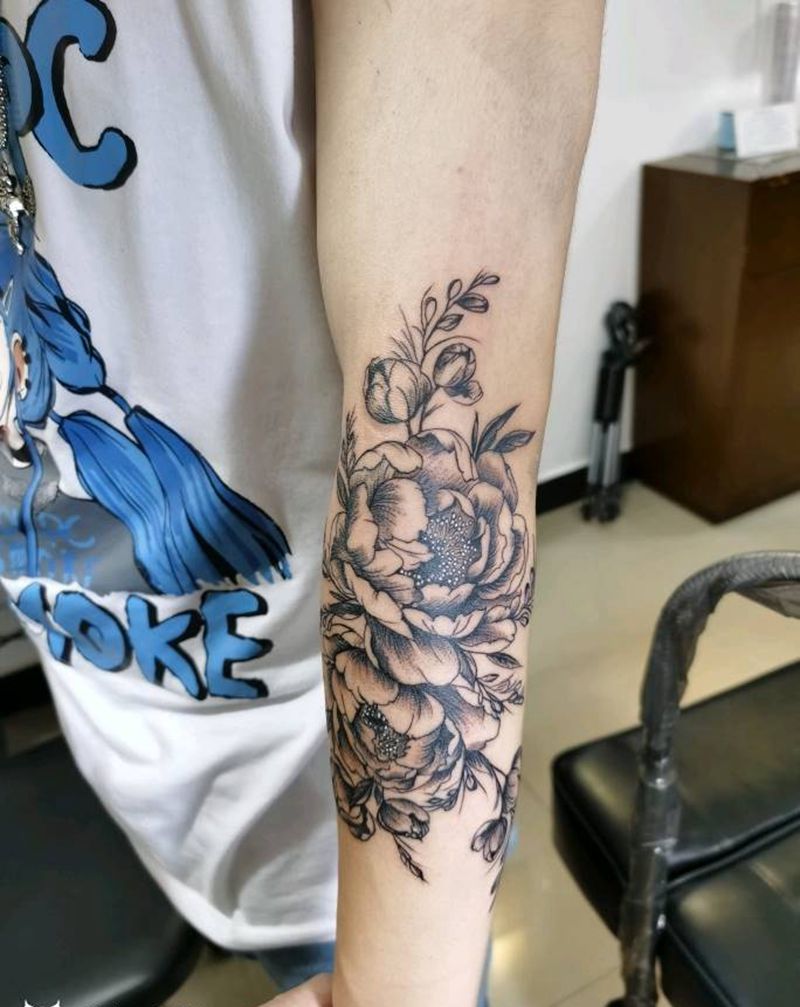 素花纹身图片_手部素花纹身图案