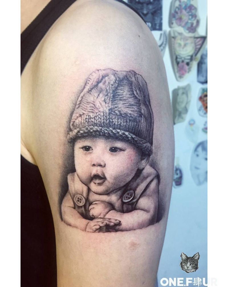 bb纹身图片_肖像纹身图案