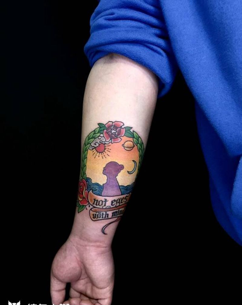 小彩色纹身图片