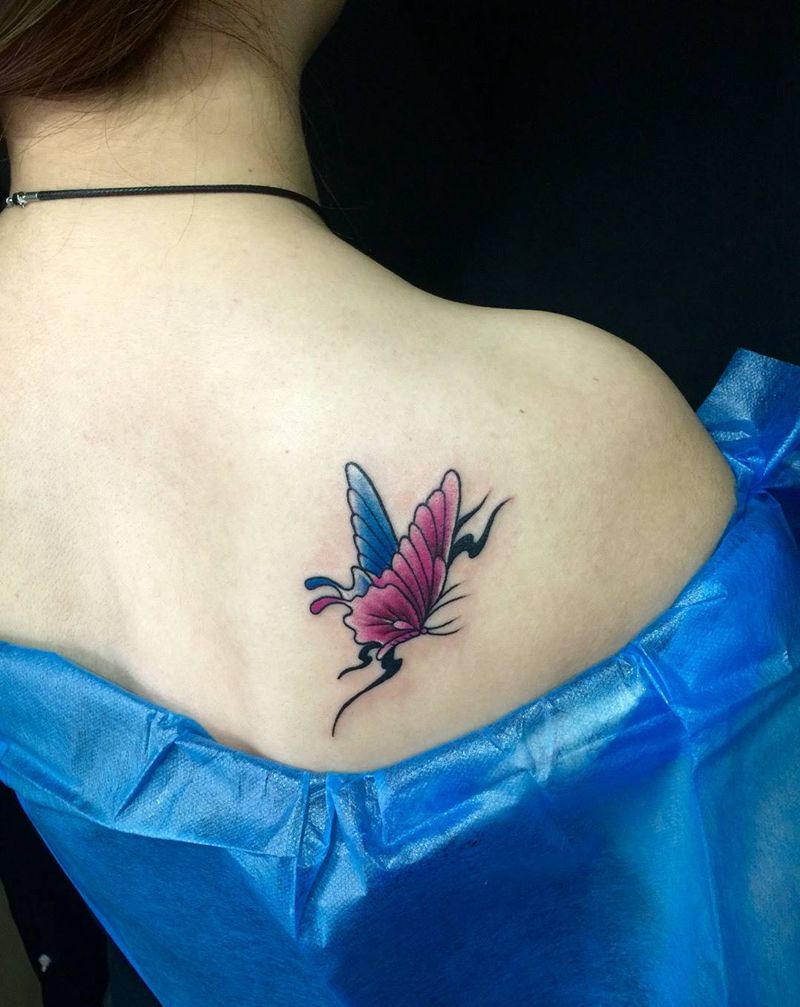 小蝴蝶纹身图片
