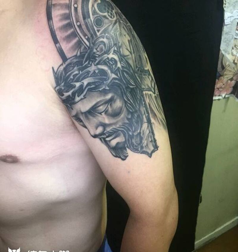 耶稣圣母纹身纹身图片