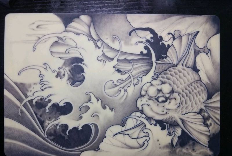 新传统练习皮纹身图片