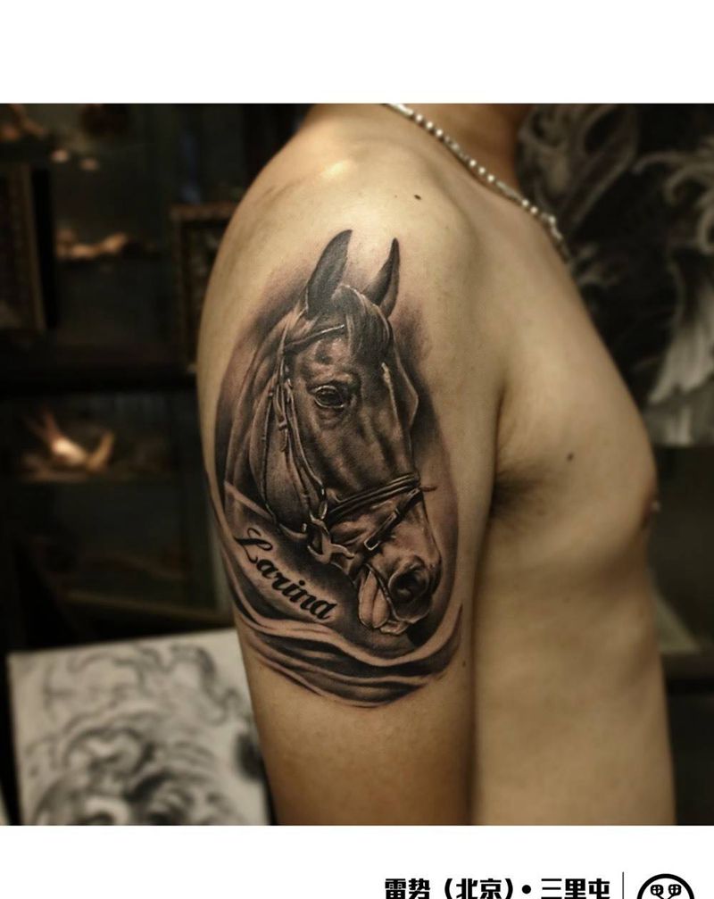 马纹身图片