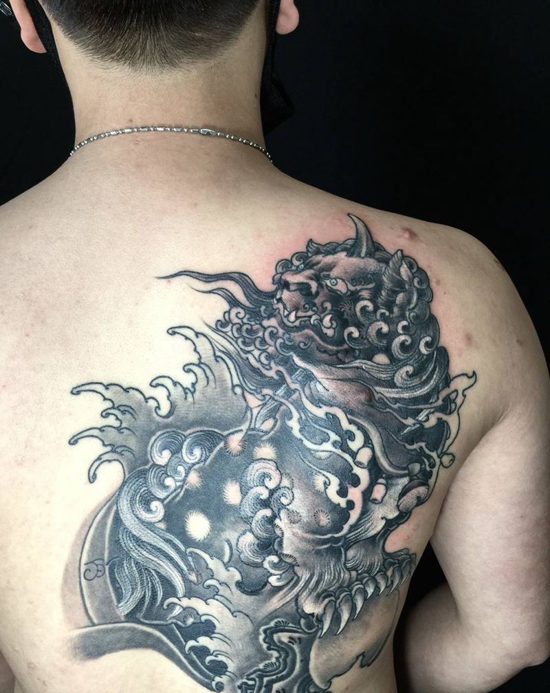 貔貅，分两次搞定纹身图片