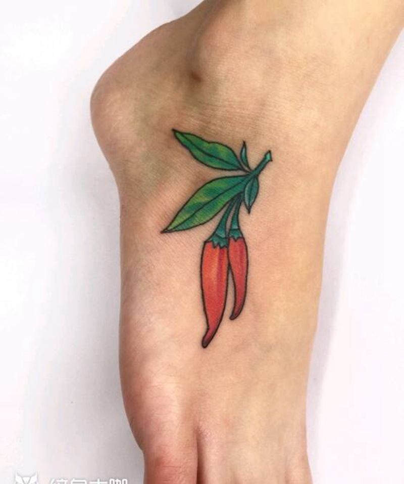纹了个辣椒，，，纹身图片