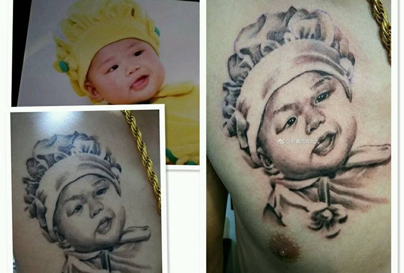 人像 对比恢复纹身图片