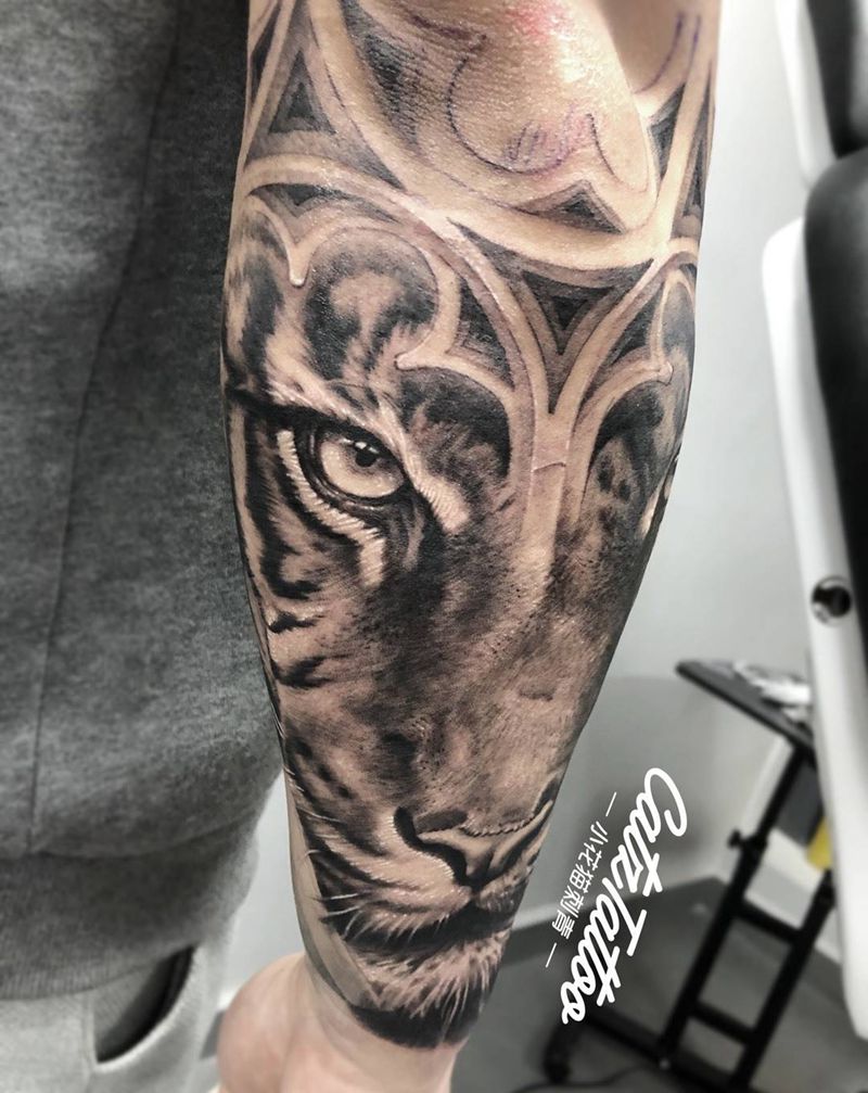 tiger纹身图片