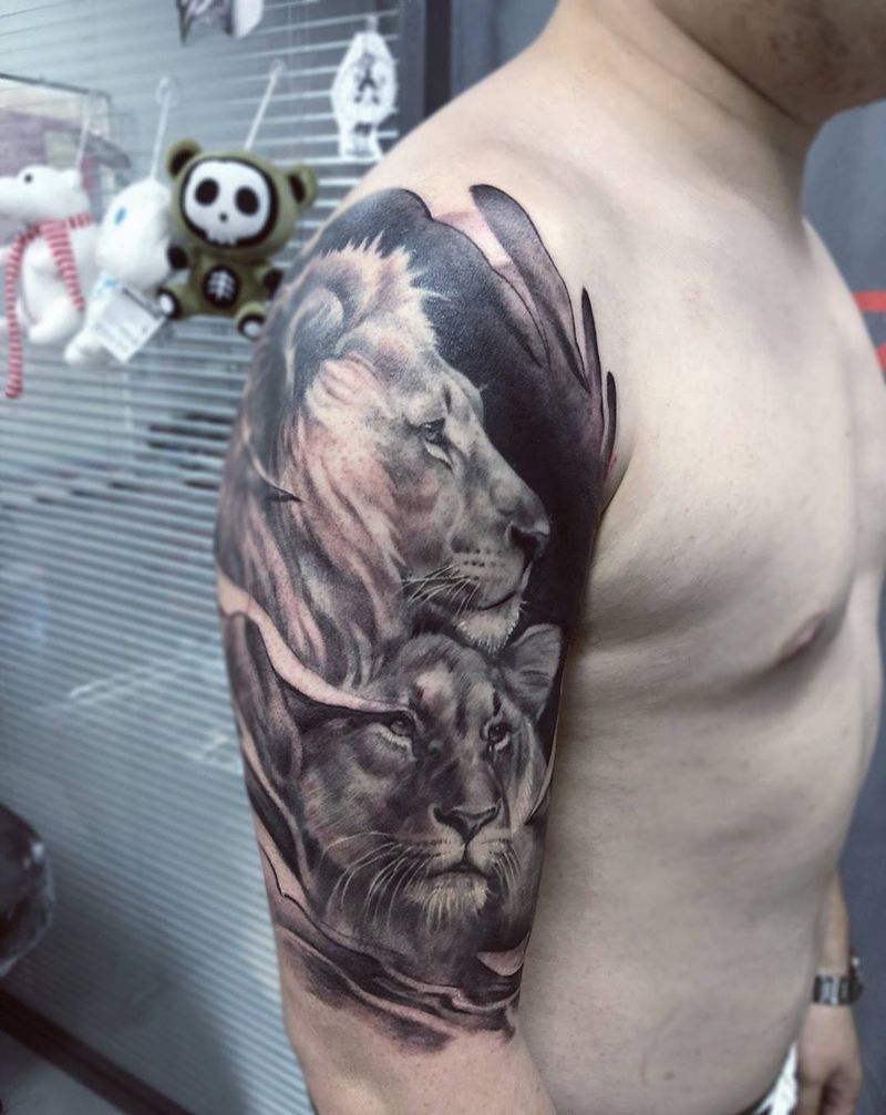 lion纹身图片