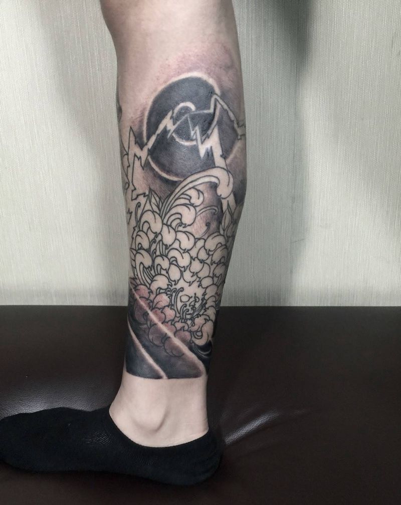 此处应该有一首：菊花爆满山纹身图片