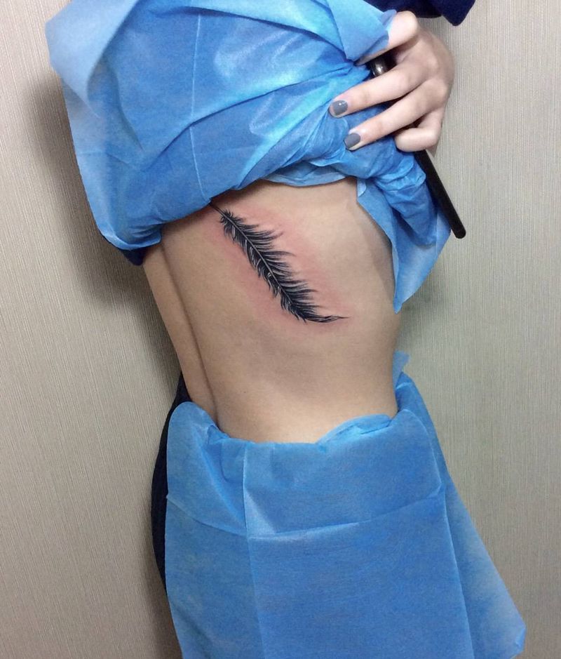 羽毛纹身图片_成品纹身图案