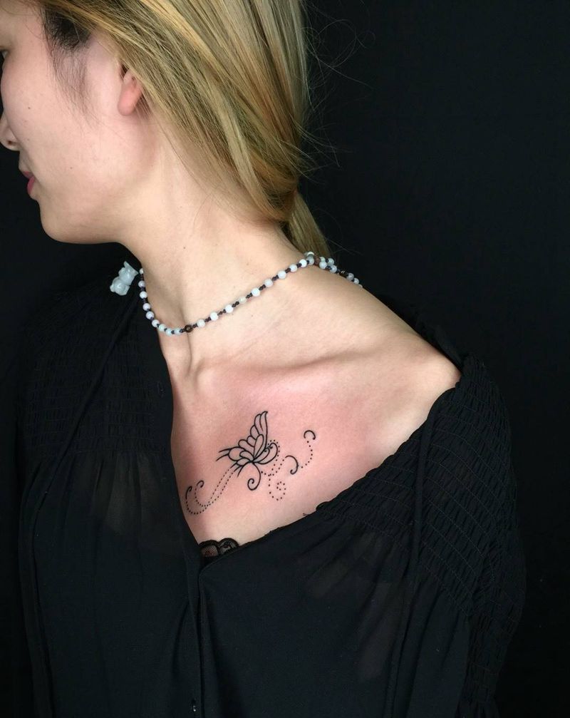 小蝴蝶纹身图片