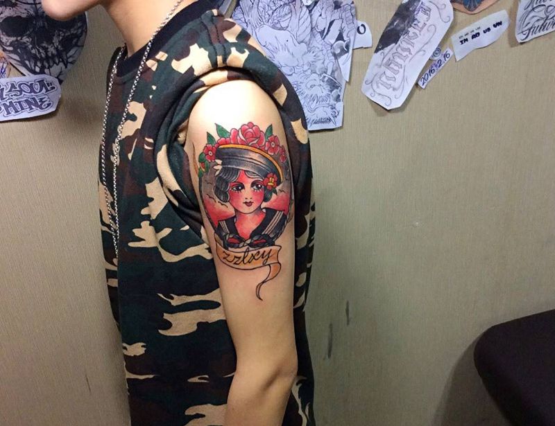 小胖子纹身图片