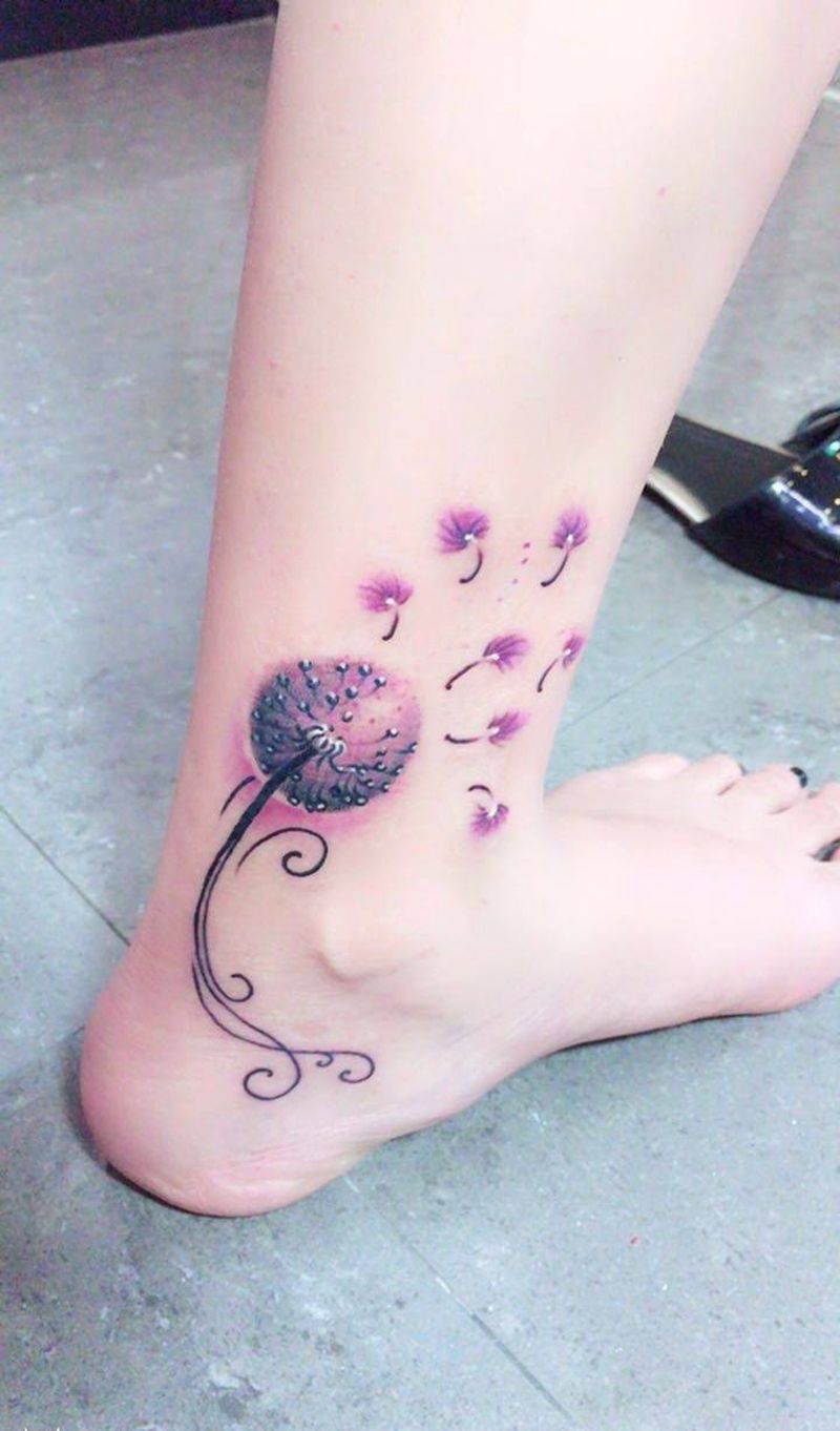 蒲公英纹身图片