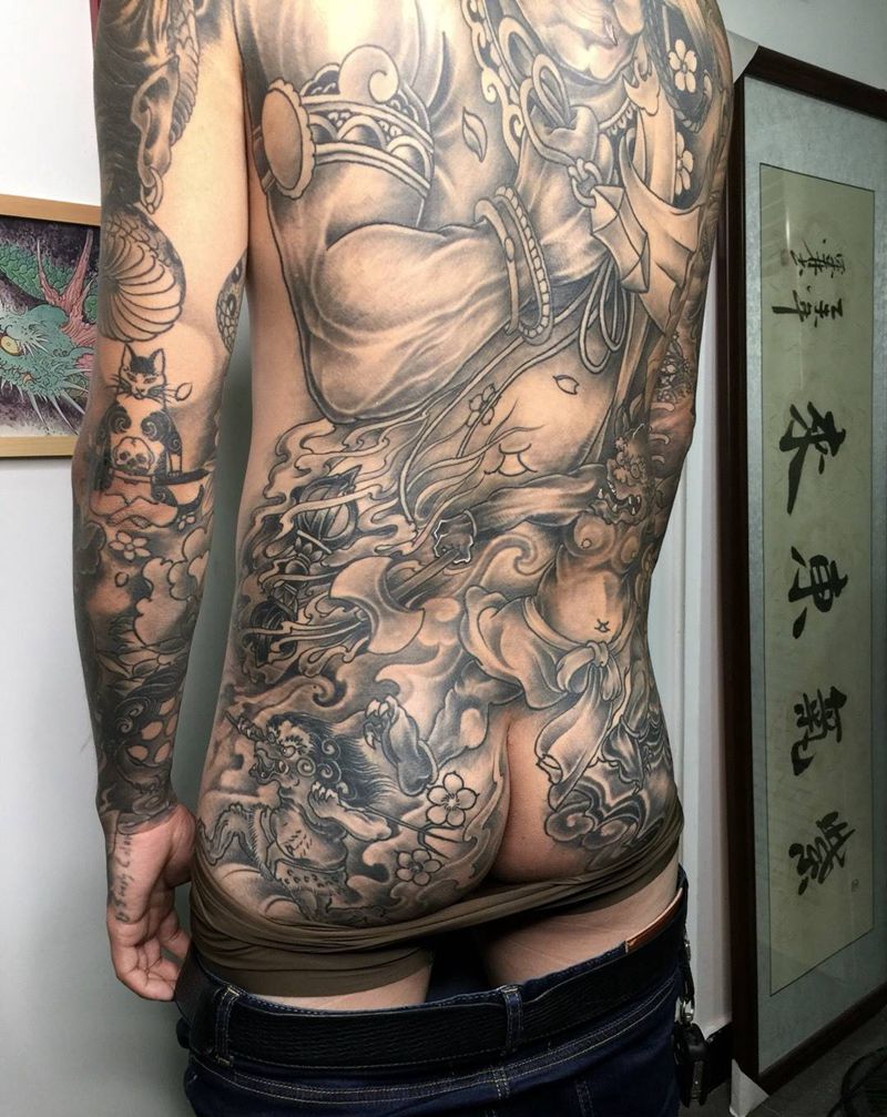 不动明王纹身图片