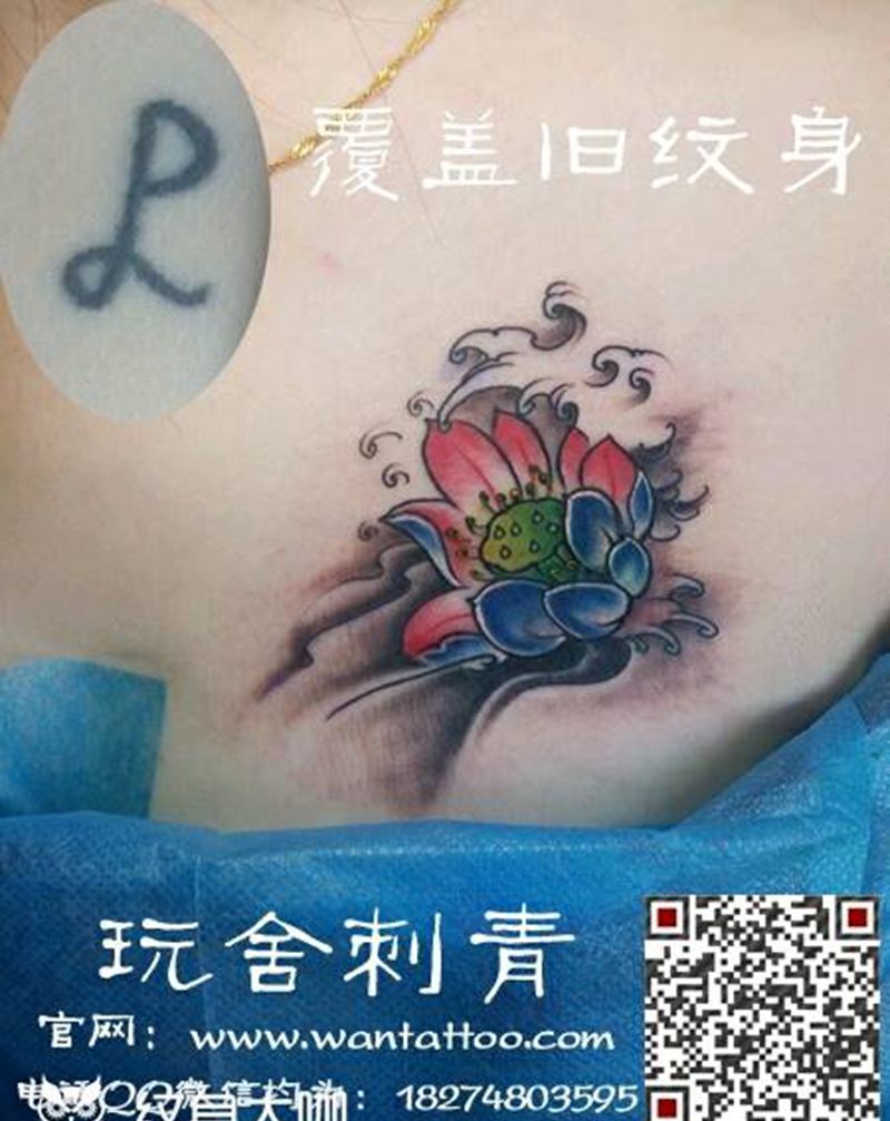 小花覆盖旧纹身纹身图片