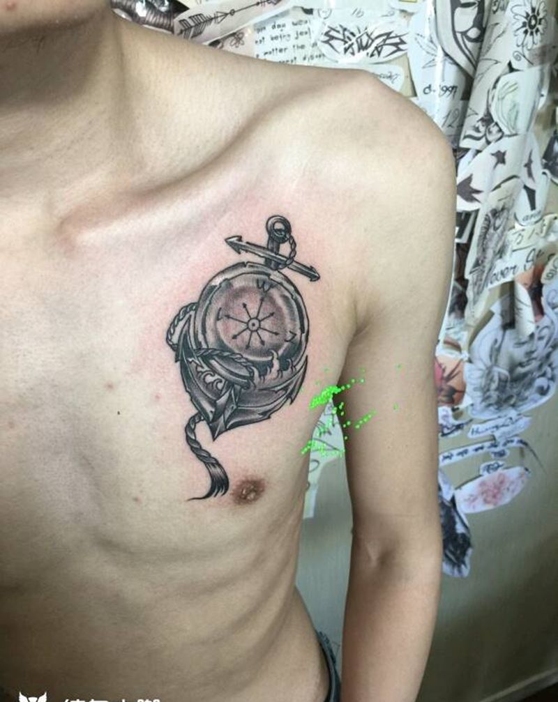 船锚纹身图片