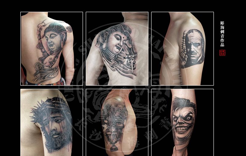 几张作品合集纹身图片_手臂老传统欧美写实纹身图案