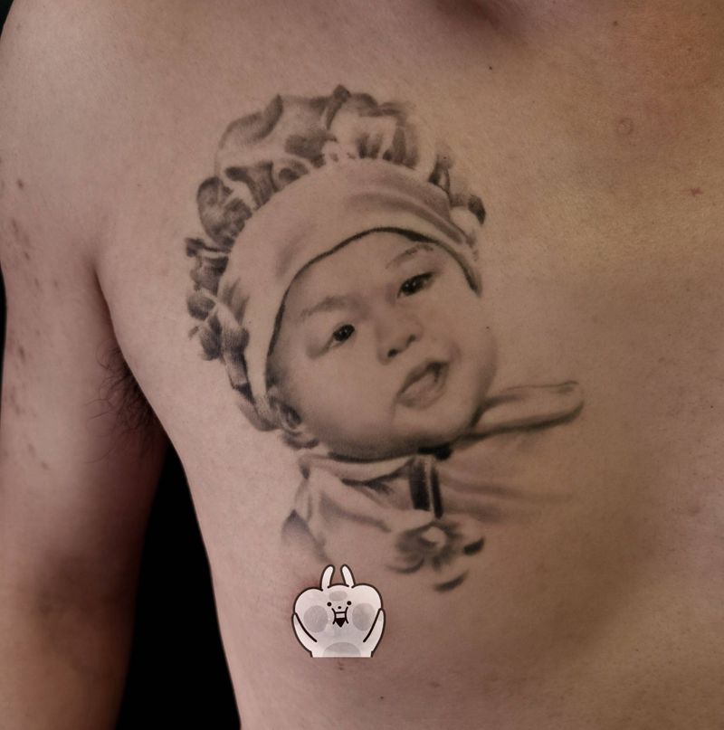 恢复2年小孩子纹身图片_欧美写实纹身图案