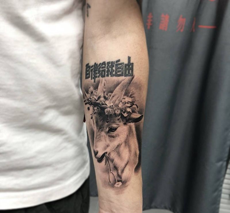 goat纹身图片