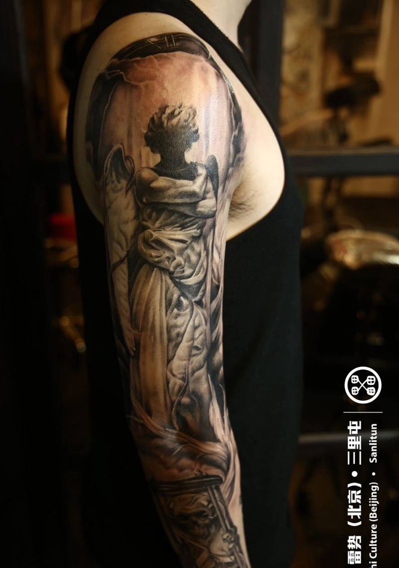 堕天使纹身图片_欧美纹身图案