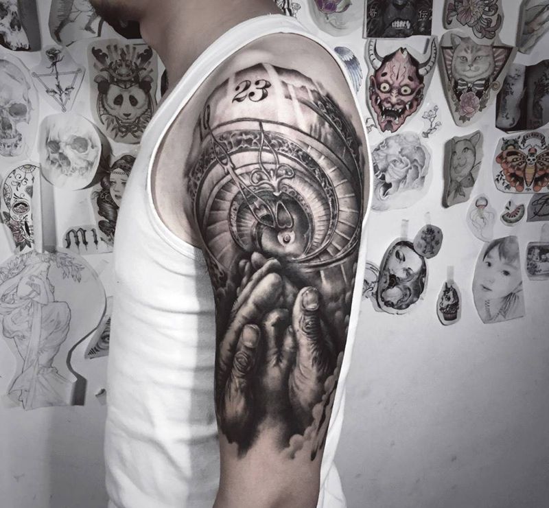 继续接纹身图片_欧美写实纹身图案