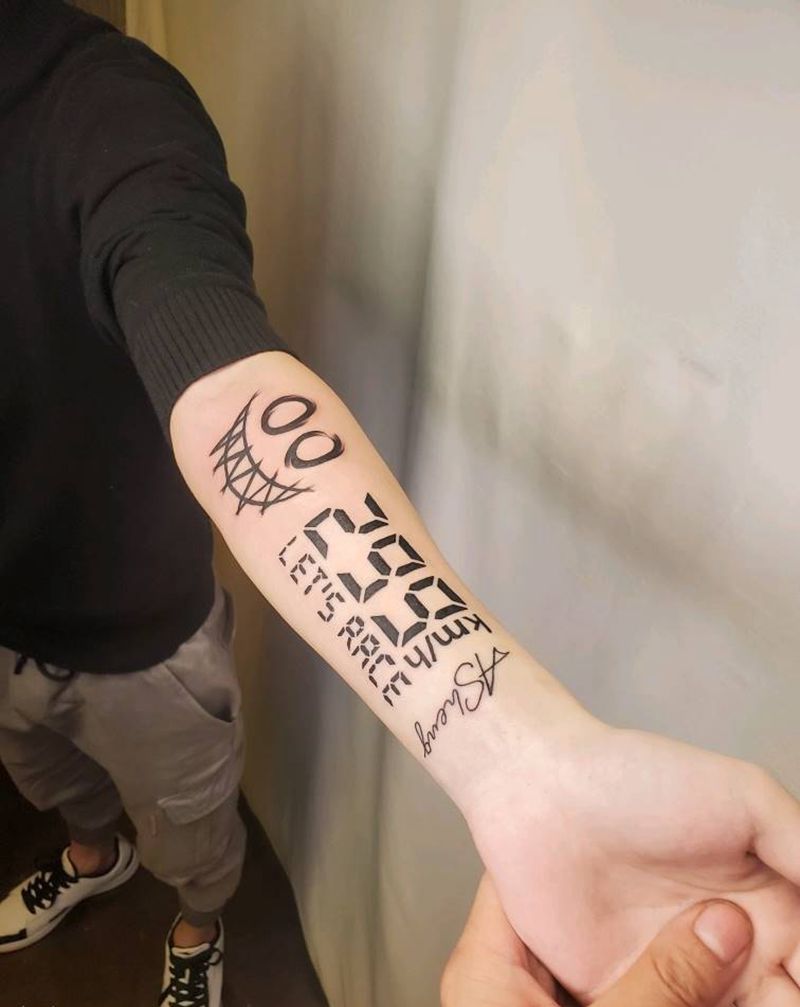 299km/h纹身图片_手部图腾纹身图案