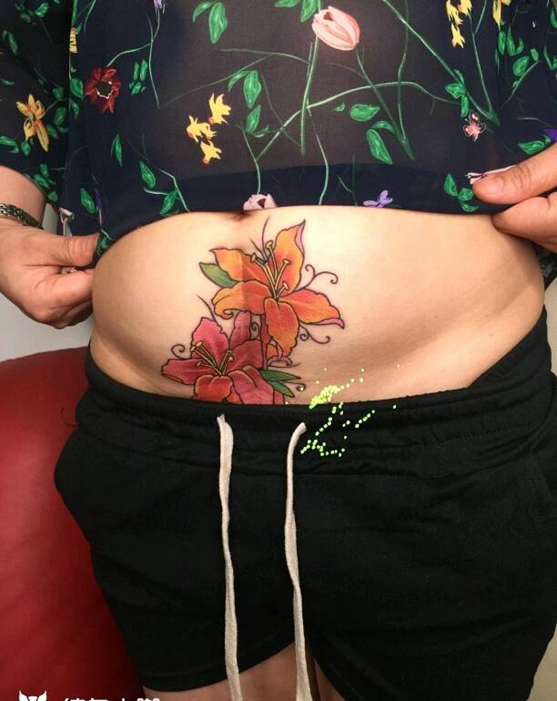 盖疤痕纹身图片