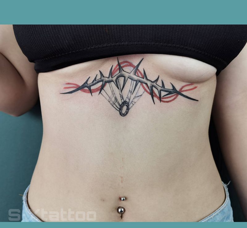 荆棘work纹身图片_点刺纹身图案