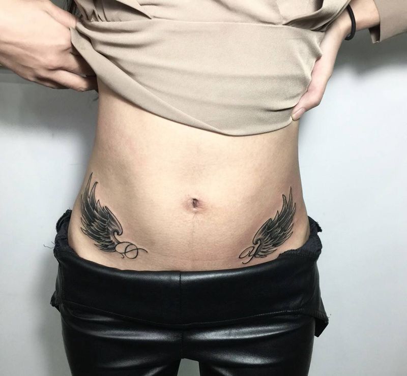 翅膀纹身图片